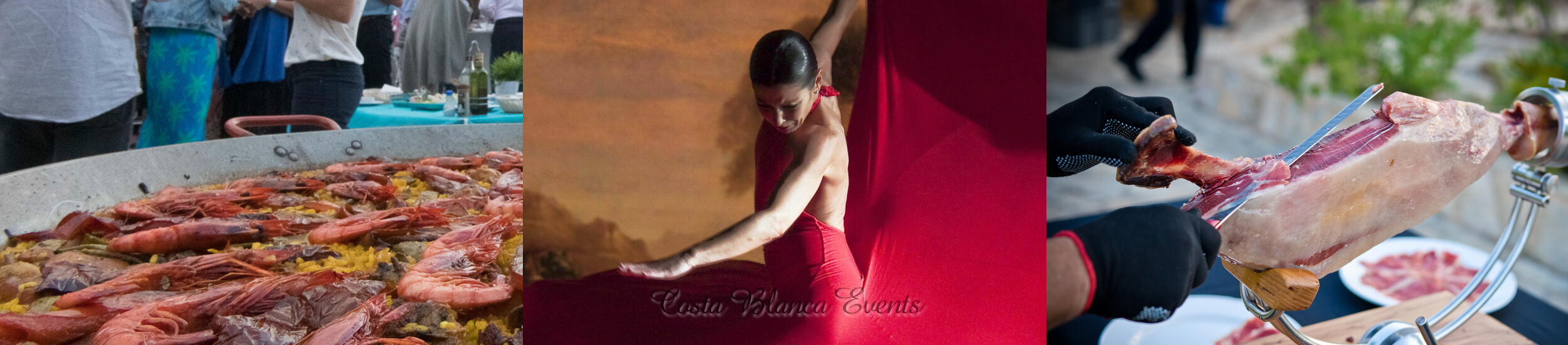 Composition image of spanish style venues and weddings